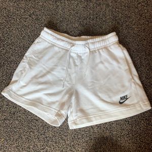 Nike Women’s White Fleece/ Sweat Shorts
